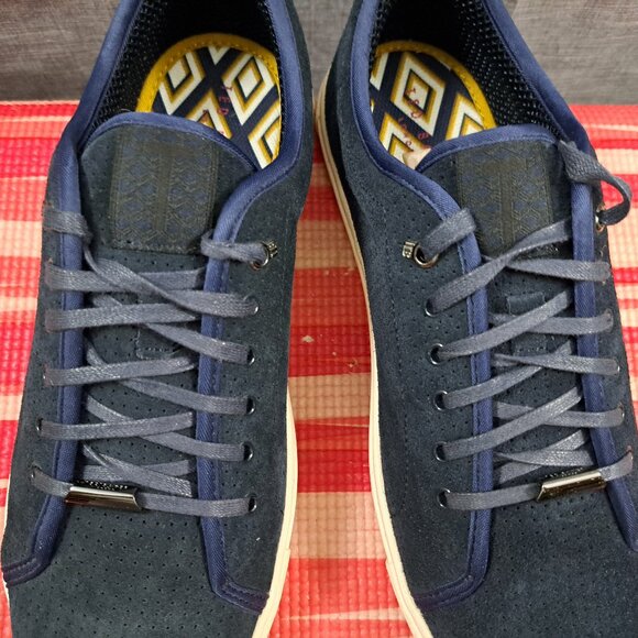 %Size 10 Ted Baker kaliix Mens Suede/Leather Lace-Up Sneaker / A 45 - Picture 11 of 14